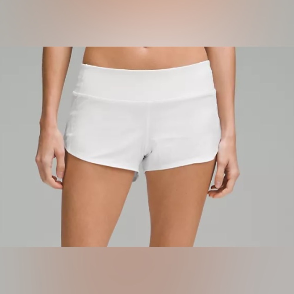 Lululemon White Run Speed Short